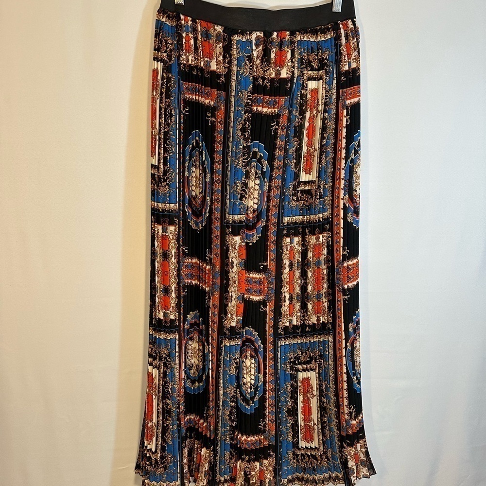 Truly 4 You Maxi Skirt Pleated Retro Elastic Waistband Fully Lined Size M NWOT - Picture 11 of 16